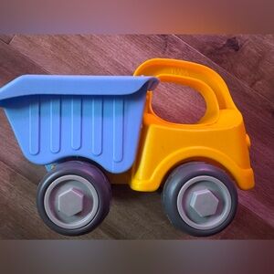 HABA Blue and Yellow Toy Dump Truck